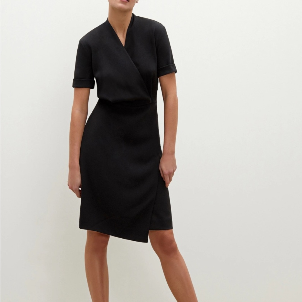 MN LaFleur Crepe Tory Wrap Dress- + 2